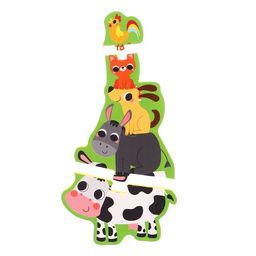Пазлы мягкие для малышей Крошка Я «Пирамидка: Животные фермы», 5 деталей