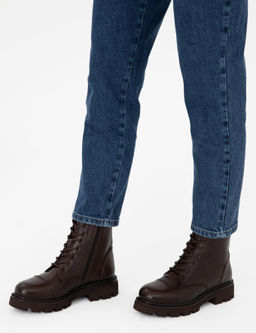 Kahverengi Ba_c_kl_ Deri Bot