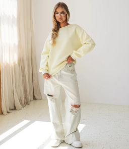 Свитшот #КТF003, светло-жёлтый