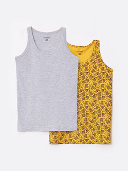 Bisiklet Yaka Pamuklu Erkek ?ocuk Atlet 2li