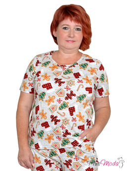 Футболка Модель №1299 размеры 44-84 - Plusmoda фото 3