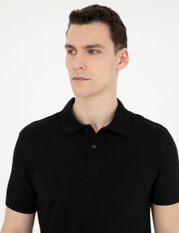 Siyah Slim Fit Basic Ti__rt