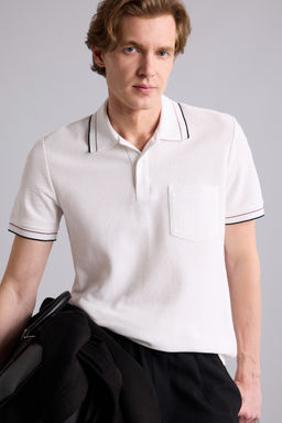 %100 Pamuk Regular F_t Basic K_sa Kollu Polo Ti__rt
