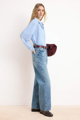 Mavi Yuksek Bel 100% Pamuk Baggy Jeans TWOSS26JE00141 - Trendyolmilla фото 4