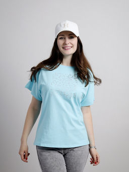 CRB wear/ CSMW 60396-49 Футболка женская,светлая бирюза/Ex.Cherubino  фото 3