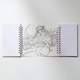 Блокнот двойной на гребне, мягкая обложка, размер 15×12 см, 48 л «Аниме»