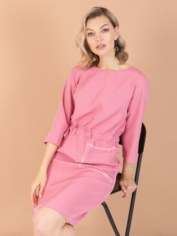 Платье с кулисой по талии