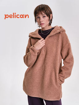 PELICAN, толстовка женская, Коричневый