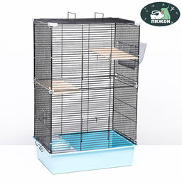Клетка для шиншиллы Пижон №10, разборная, 58 х 40 х 88, бирюзовая