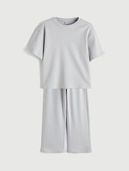 Bisiklet Yaka K?z ?ocuk Ti??rt ve E?ofman Alt?