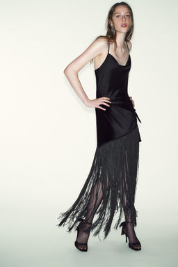 LONG DRESS WITH FRINGING