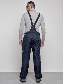 Полукомбинезон утепленный мужской зимний горнолыжный темно-синего цвета 7507TS - Colannia фото 4