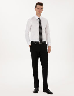 Siyah Slim Fit Kuma_ Pantolon