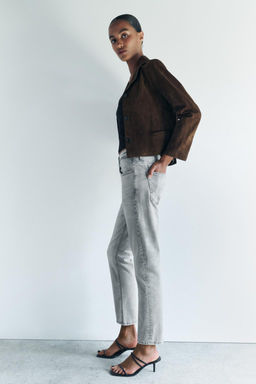ZW COLLECTION RELAXED SLIM FIT MID-RISE JEANS - Zara фото 26