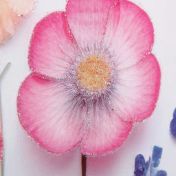 Пакет подарочный "Восковые цветочки" 32*26*10 см