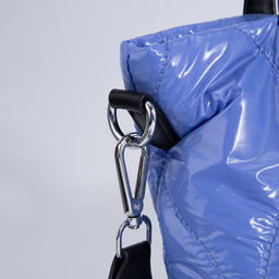 Сумка-тоут на молнии, наружный карман, длинный ремень, цвет синий - Simaland фото 5