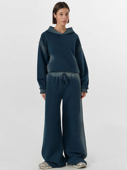 Брюки женские зеленые с декоративными потертостями - Mark formelle фото 3