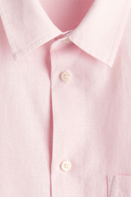 Camisa en mezcla de lino Relaxed Fit - H&m фото 11