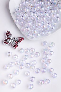 Бусинки радужные 10 мм*400 гр (SF-3347) белый - Больше подарков фото 2