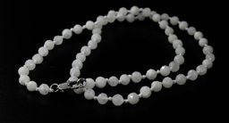 Лунный камень (Индия) круглые гранёные 6мм, бусы 49см