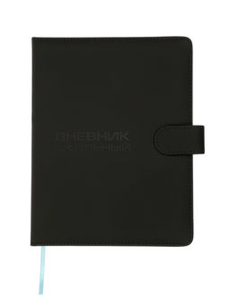 Дневник школьный 1-11 класс, ляссе, обложка искусственная кожа, с хлястиком, чёрный