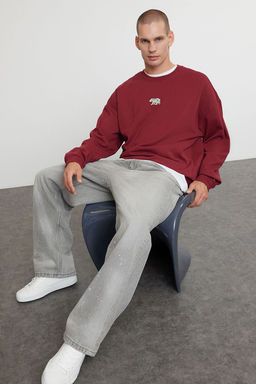 TRENDYOL MAN Tas Bisiklet Yaka Oversize Uzun Kol Sweatshirt TMNAW23SW00191 - Trendyolmilla фото 23