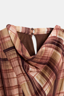 CHECK MIDI DRESS - Zara фото 6