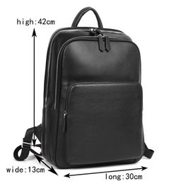 Рюкзак мужской, кожа, MIRONPAN 21663 Черный