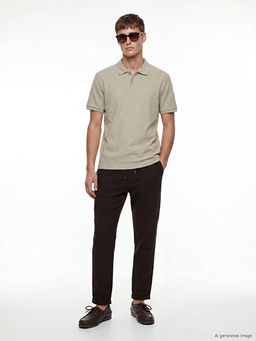 Standart Fit Polo Yaka Selanik Erkek Ti??rt - Waikiki фото 2
