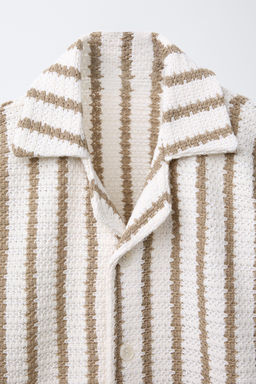 STRIPED TEXTURED SHIRT - Zara фото 3