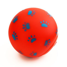 Игрушка-шар под лакомства Лапки, 8 см, красная - Пижон фото 3