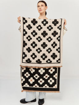 в составе ШЕРСТЬ и КАШЕМИР Большой, мягкий, теплый двусторонний палантин - Tantino фото 2