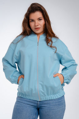 Бомбер из коттон фита аквамарин - Амадэль фото 21