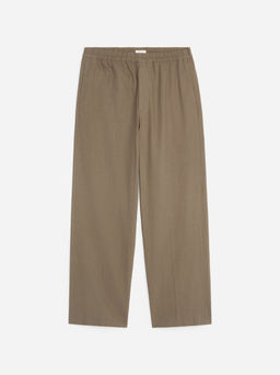 Pantalones amplios en mezcla de lino