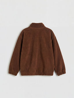 Fermuarl? Dik Yaka Erkek ?ocuk Sweatshirt