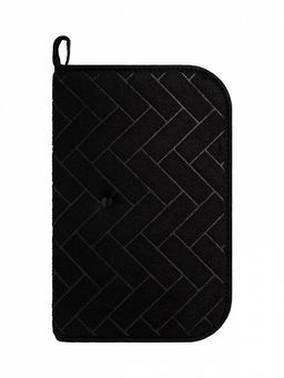 Набор: сушилка пластиковая с ковриком для сушки посуды 35,5x46 черный полиэстер, пластик