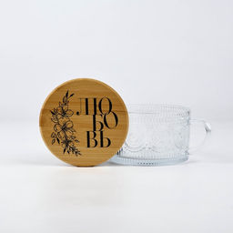 Кружка с крышкой стеклянная Любовь, 450 мл