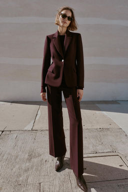 FITTED BLAZER WITH SHOULDER PADS - Zara фото 8