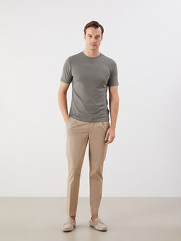 Bisiklet Yaka K?sa Kollu Erkek Dokulu Ti??rt