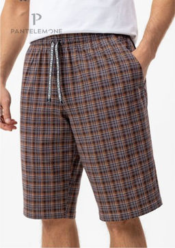 Мужские шорты PH-127 Клетка серая/бордовая - Pantelemone фото 12