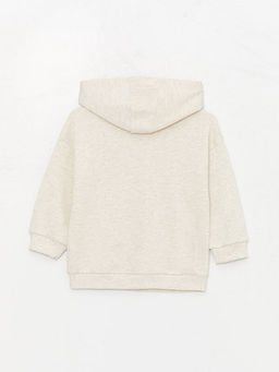 Kap??onlu Uzun Kollu Bask?l? Erkek Bebek Sweatshirt ve E?ofman Alt 2li Tak?m - Waikiki фото 3