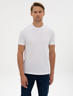 Beyaz Slim Fit Basic Ti__rt