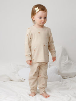 К 1552/серо-бежевый,милые животные пижама д/дет яс