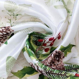 Скатерть новогодняя Доляна Шишкин лес 110*145 см, 100% п/э  фото 4