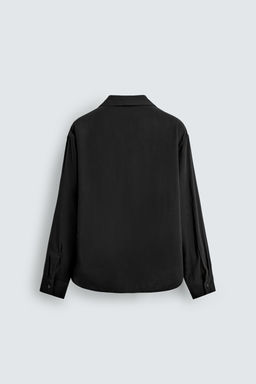 Рубашка Relaxed Fit флюидная черная