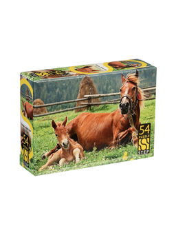 Цена за 20 шт. Пазл 54 эл. "Лошади. Символ года" МИКС