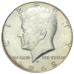 1/2 доллара (50 центов) 1968 года D США