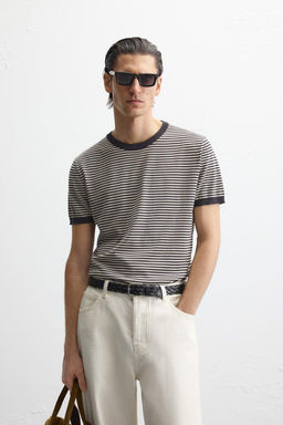 STRIPED KNIT T-SHIRT - Zara фото 2