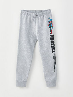 Bisiklet Yaka Marvel Bask?l? Uzun Kollu Erkek ?ocuk Sweatshirt ve E?ofman Alt? - Waikiki фото 3
