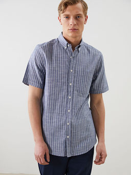 Regular Fit ?izgili Erkek G?mlek